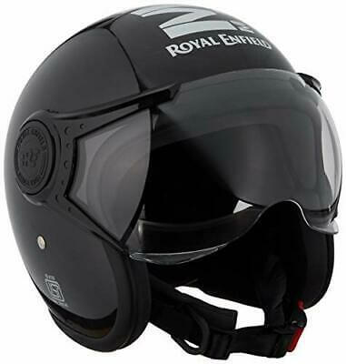 Photo produit d'un casque de moto gris et noir de marque Royal Enfield.